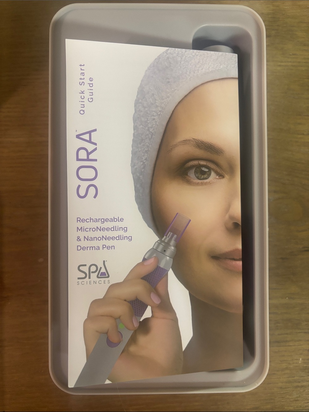 SORA Rechargeable Microneedling & NanoNeedling Derma Pen - White & Purple